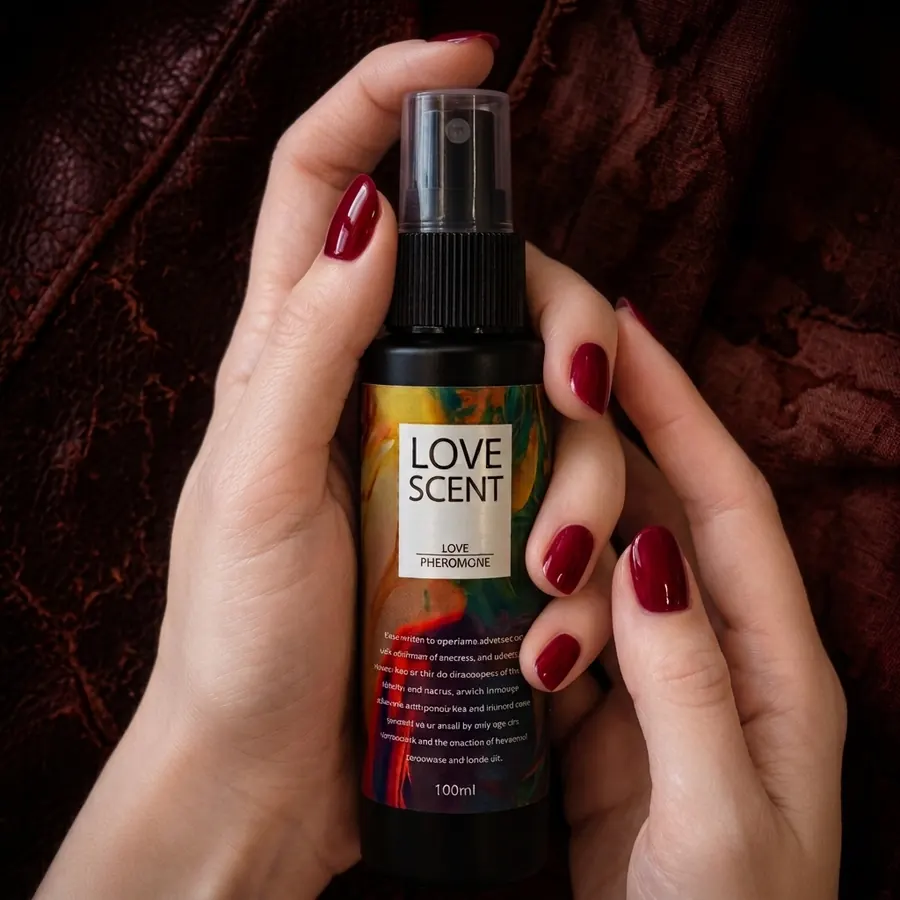 Флакон парфумованої води Love Scent у руках